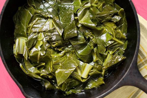 Collards cooking